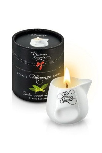 Plaisir Secret Ylang Patchoul - Массажная свеча с ароматом иланг-пачули в подарочной упаковке, 80 мл