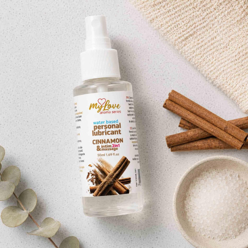 2в1 лубрикант и массажный гель - MyLove Aroma Series Intim&Massage Cinnamon, 50 мл