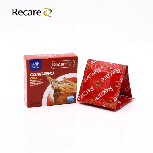 Recare Cola Dotted&Ribbed Condoms 3 шт, с пупырышками и ребрами