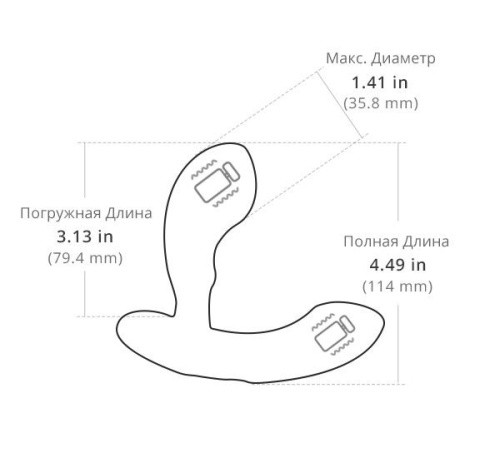 Lovense Edge Смарт массажер простаты, 7.9х3.6 см (черный)