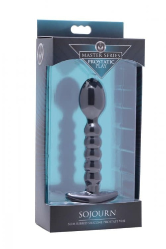 Prostatic Play Sojourn Slim Ribbed - массажер простаты, 10,7х2,5 см