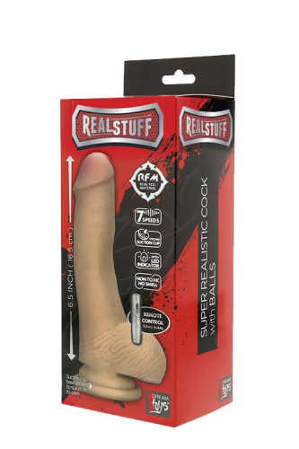 REALSTUFF FleshX 6.5 - Вибратор, 18,5 см (телесный)