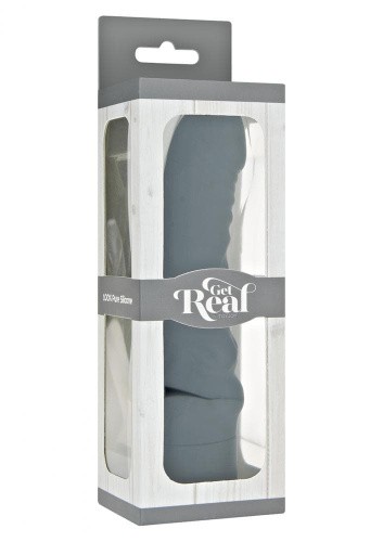 Get Real Mini Classic G-spot Vibrator - Реалистичный вибратор с венами, 14х4 см (черный)