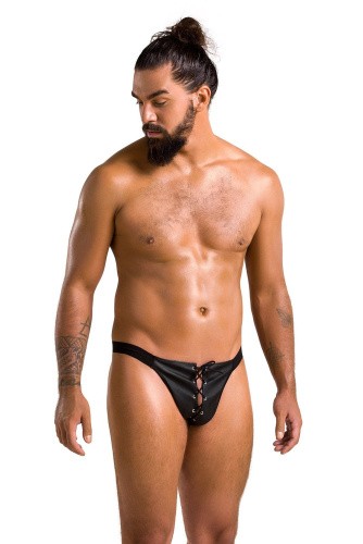 Passion - 044 SLIP OPEN BEN black - Открытые мужские трусы, XXL/XXXL