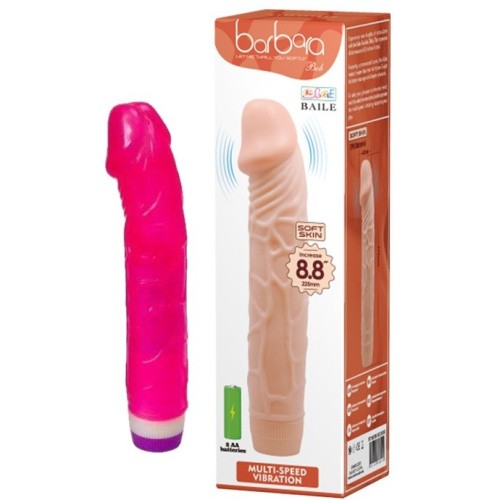 Реалистичный вибратор Baile Barbara Classic Jelly Vibe, 22.5 см