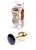 Металлическая анальная пробка с кристаллом Boss Jewellery Gold PLUG Металлическая анальная пробка с кристаллом Boss Jewellery Gold PLUG