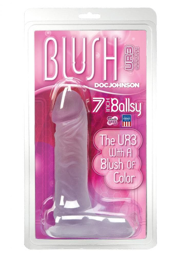 Фаллоимитатор Blush-ur3 7 Inch Ballsy Clear, 18х4,5 см