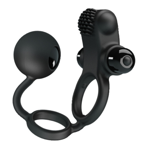 Pretty Love Vibro Penis Sleeve Black IV - Эрекционное виброкольцо, 20.3х6.3 см