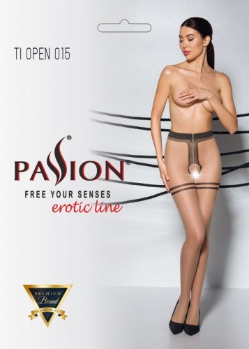 Passion Tiopen 015 - Колготки с открытым доступом, XS\S, 20 den (телесный)