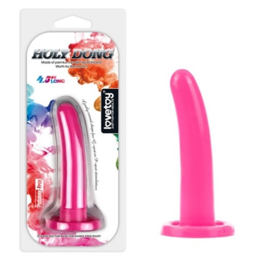 Silicone Holy Dong Small Pink 4.5" - Фаллоимитатор, 12 см (розовый)