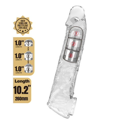 Подовжуюча насадка на член - Pretty Love Extension Penis Sleeve, +7,5 см - купити в Україні | Секс шоп SEX-SHOP.ua