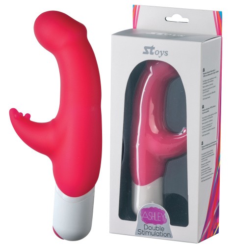StRubber SToys Ashley - Вибратор-кролик с толстой головкой, 14х3 см (красный)