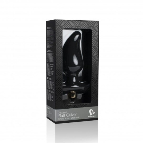 Rocks Off Butt Quiver Black – анальний вібростимулятор зі стимуляцією простати, 7х4.3 см (чорний) - купити в Києві, Україні