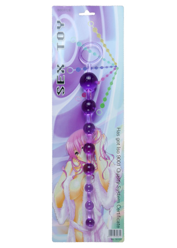 Boss Jelly Anal Beads Purple -  анальная цепочка, 26х2.8 см (фиолетовый)