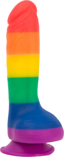 Addiction - Justin - 8" - Rainbow - радужный фаллоимитатор 20.3х4.5 см