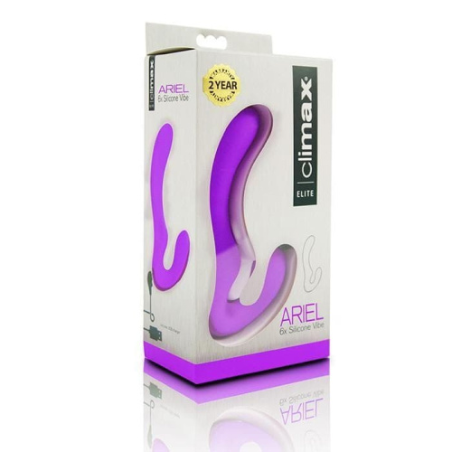 Topco Sales Climax Elite Ariel Rechargeable 6x Silicone Vibe - необычный вибратор, 15.2х3.3 см (фиолетовый)