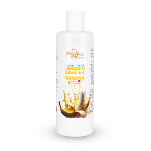 2в1 лубрикант и массажный гель - MyLove Aroma Series Intim&Massage Banana, 300 мл