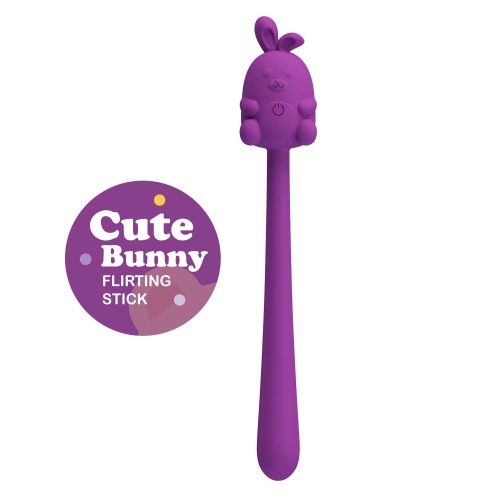 Мини вибратор на палочке Pretty Love Cute Bunny Flirting Stick