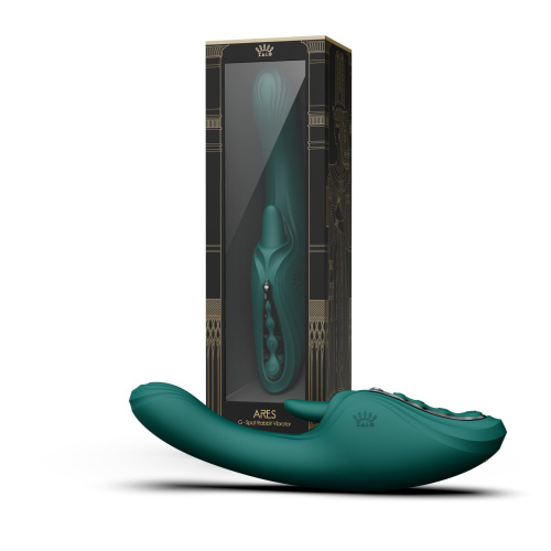 Вибратор-кролик со смарт управлением Zalo Ares Turquoise Green