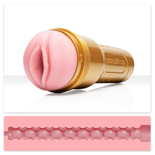 Fleshlight GO STU - Мастурбатор вагина для тренировки выносливости, 24.5 см (розовый)