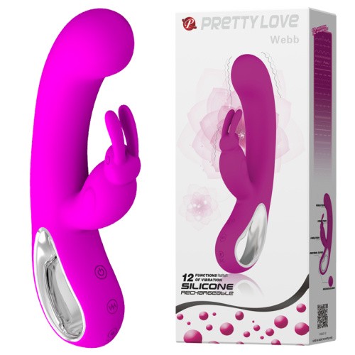 Pretty Love Webb Vibrator Purple - Силиконовый вибратор-кролик, 21х3.5 см (фиолетовый)
