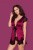 Obsessive 861-PEI-5 peignoir - шелковый пеньюар с контрастным кружевом, L/XL (вишневый) Obsessive 861-PEI-5 peignoir - шелковый пеньюар с контрастным кружевом, L/XL (вишневый)