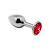 Alive Mini Metal Butt Plug - Анальна пробка - M, 8х3.4 см (червона) - купити в Києві, Україні