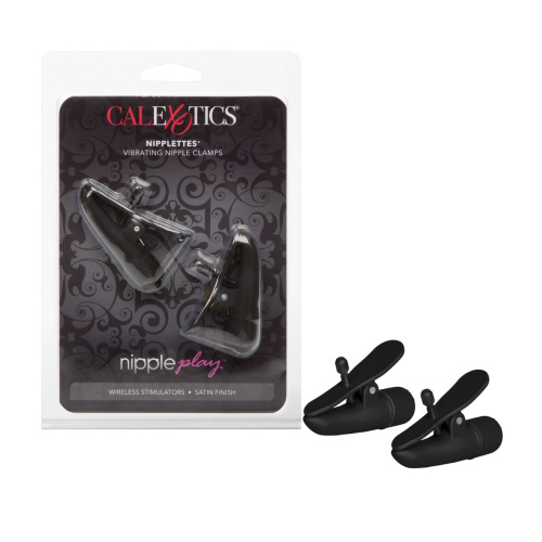 CalExotics Nipplettes - Виброзажимы для сосков, 7х2 см (черный)