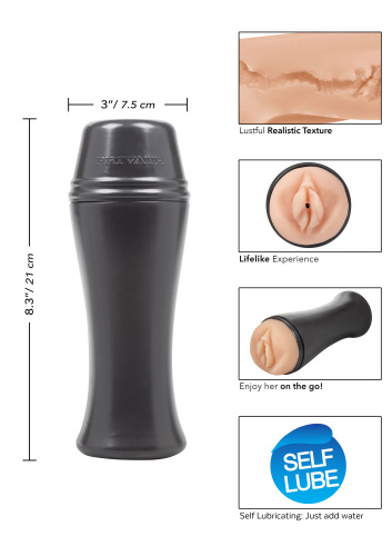 Private - Wet Kitten Self Lube To Go - Маструбатор самосмазывающийся, 21х7,5 см (телесный)