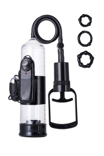 Toyfa A-Toys - Помпа для члена с вибрацией, 22.8х5.6 см