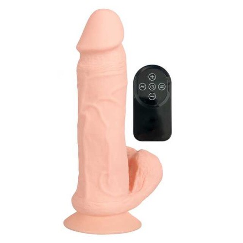 Orion Nature Skin Bendable RC Vibrator With Balls - Вібратор на присосці, 20.8х4.8 см - купити в Києві, Україні