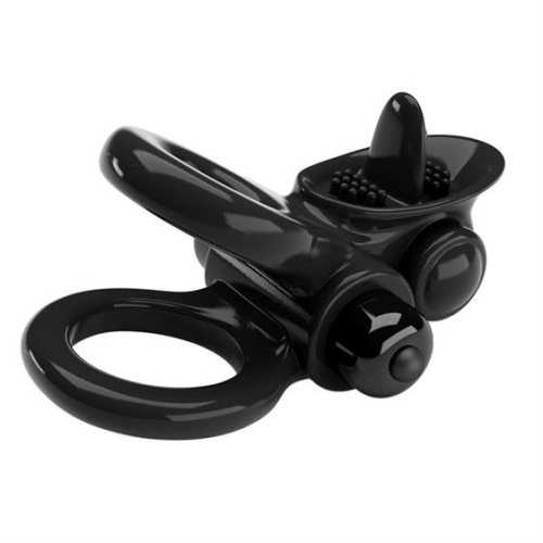 Pretty Love Vibrating Pasionate Cock Ring Black - Ерекційне віброкільце - купити в Києві, Україні