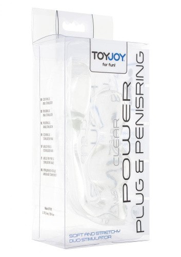 Toy Joy Manpower Plug & Penisring - Анальна пробка з ерекційним кільцем, 11.5х4 см (прозорий) - купити в Києві, Україні