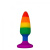 Wooomy Hiperloo Silicone Rainbow Plug S - Анальная пробка, 9х2.4 см