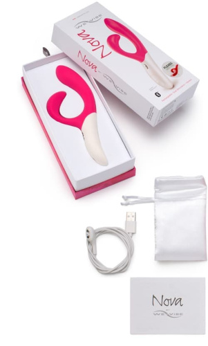 We-Vibe Nova - универсальный вибратор-кролик со смарт-управлением, 21.5х3.5 см (розовый)