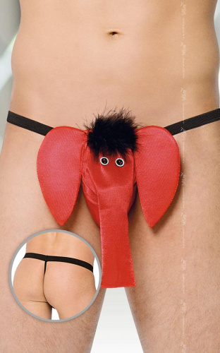 SoftLine - Thong 4416 - Трусы в виде слоника мужские, S-L (красные)
