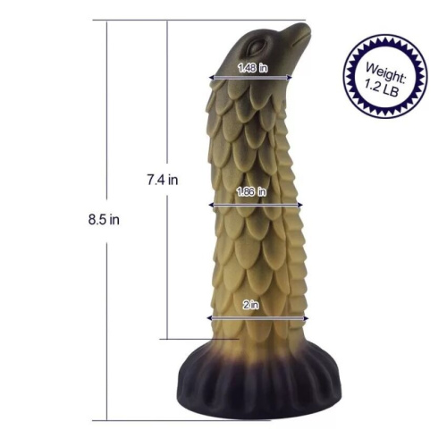 Фалоімітатор для секс-машин Hismith 8.5″ Squama Beast Silicone Dildo Monster Series, KlicLok - купити в Україні | Секс шоп SEX-SHOP.ua
