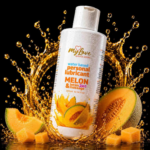 2в1 лубрикант и массажный гель - MyLove Aroma Series Intim&Massage Melon, 300 мл