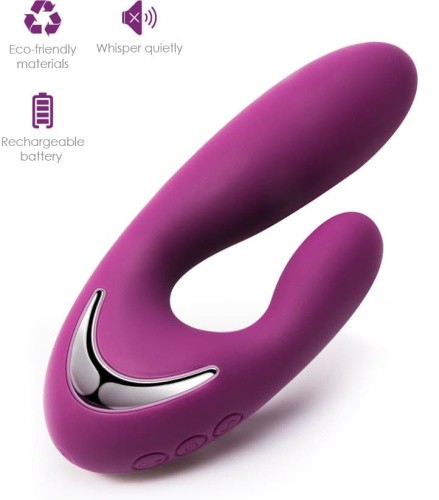 Svakom Vesper Strong Dual Motor Warming Vibrator - вибромассажер с подогревом, 14.8х4.2 см (фиолетовый)