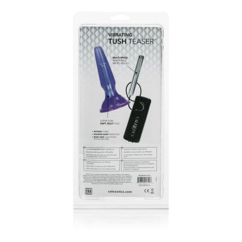 CalExotics Tush Teasers - Анальная пробка с вибрацией, 9х3 см (фиолетовый)