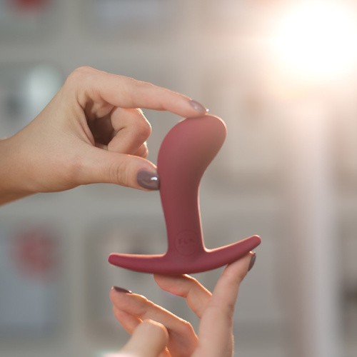 Fun Factory Bootie Large - анальная пробка унисекс, 9.5х4.1 см (бордовый)