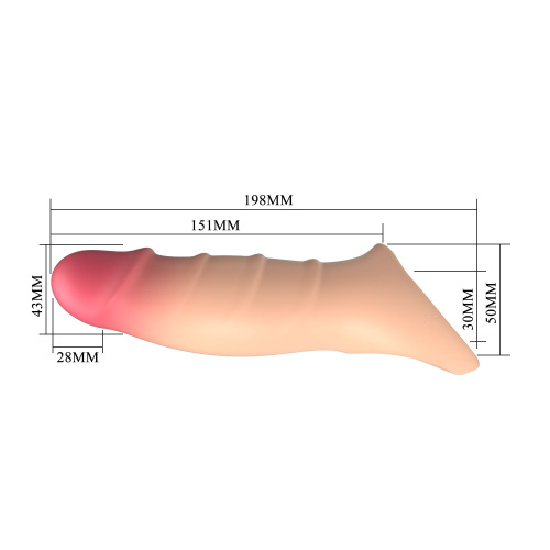 Подовжуюча насадка на член Pretty Love Damell Penis Sleeve, +2,8 см - купити в Україні | Секс шоп SEX-SHOP.ua