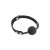 Fetish Tentation Silicone Gag Ball - Класичний кляп із силіконовою кулькою (чорний) - купити в Києві, Україні