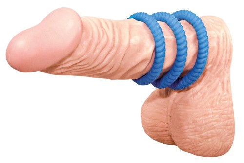Lust 3 Blue - Набір ерекційних кілець, 3 шт (синій) - купити в Києві, Україні
