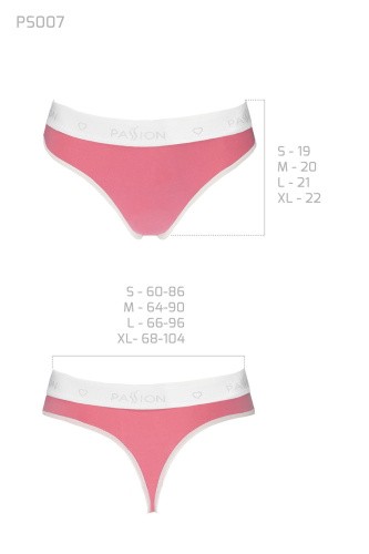 Passion PS007 Panties - Спортивные трусики-стринги, S (розовые)