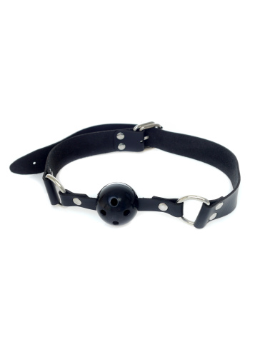 Ball Gag Black - Fetish Boss Series - Кляп с отверстиями (черный)