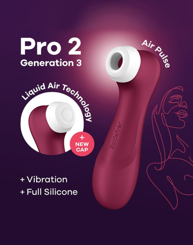 Satisfyer Pro 2 Generation 3 with Liquid Air - Вакуумный клиторальный стимулятор 3 поколения