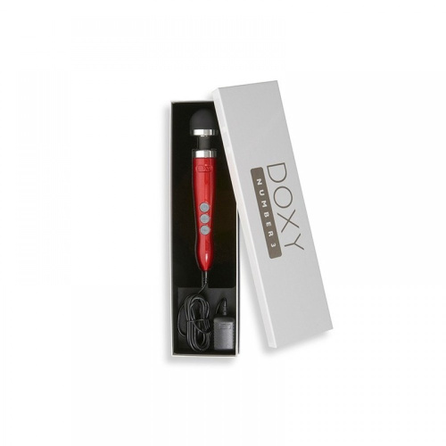 Doxy Number 3 Candy Red очень мощный вибратор микрофон в металлическом корпусе, 28х4.5 см (красный)