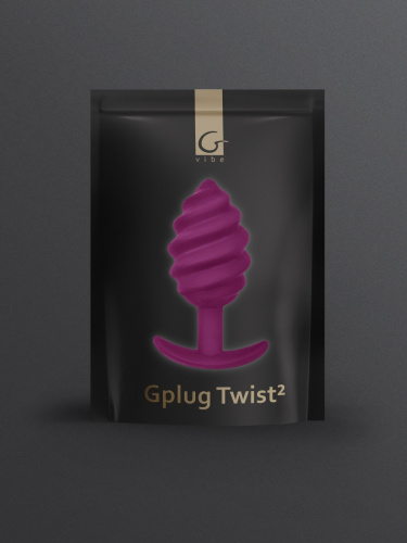 Витая анальная пробка для ношения Gplug Twist 2, 10.5х3.9 см
