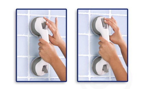 Sportsheets Dual Locking Suction Handle Bar - Ручка с двумя присосками для секса в душе, 30х10 см (белый)